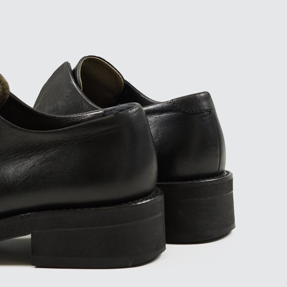 Kansai Yamamoto vintage fold-over leather shoes - Made in Japan - Size US 6.5 - Picture 8 of 14